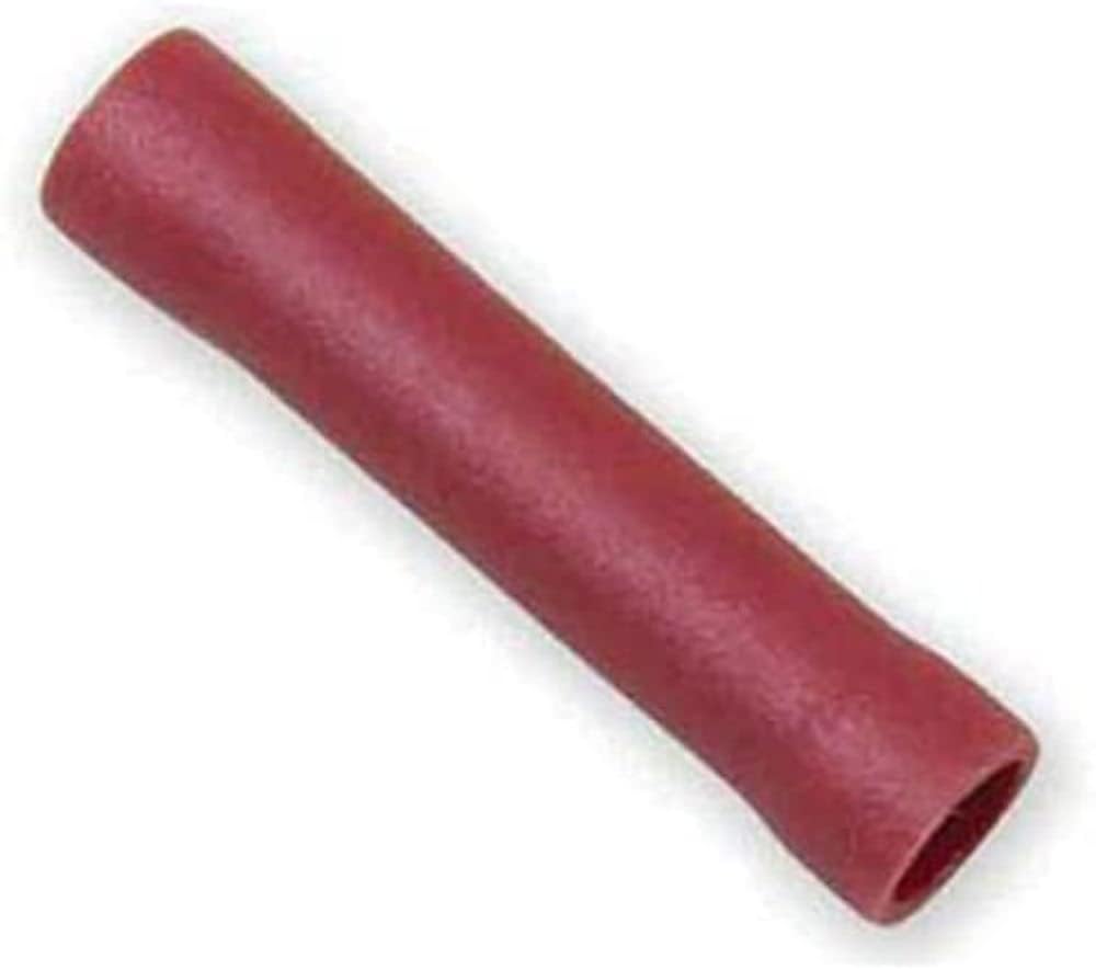 WIRTHCO 80810 WirthCo Battery Doctor 80810 Vinyl Butt Connectors, 22-18 AWG Insulated Crimp Wire Splice, 300V Max, 25 Pack