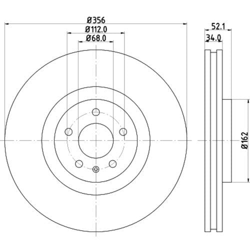 Hella 355129371 Pagid 355118011 DISC BRAKE ROTOR
