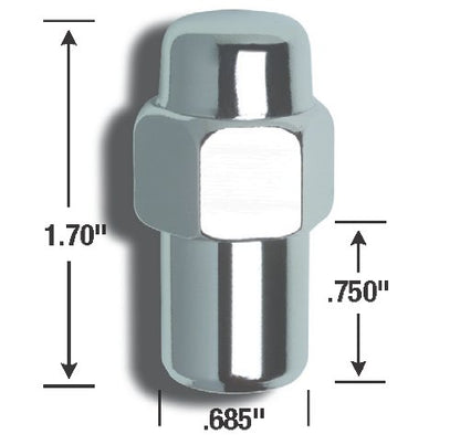 GORILLA 73188 Gorilla Automotive 73188 Chrome Standard Mag Lug Nuts (1/2" Thread Size)