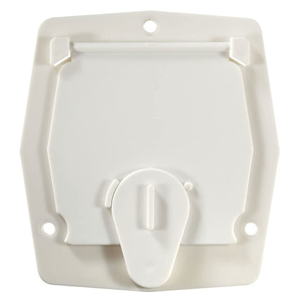 RV DESIGNER B140 RV Designer B140 - Flat-Sided Basic Electrical Cable Hatch, Polar White