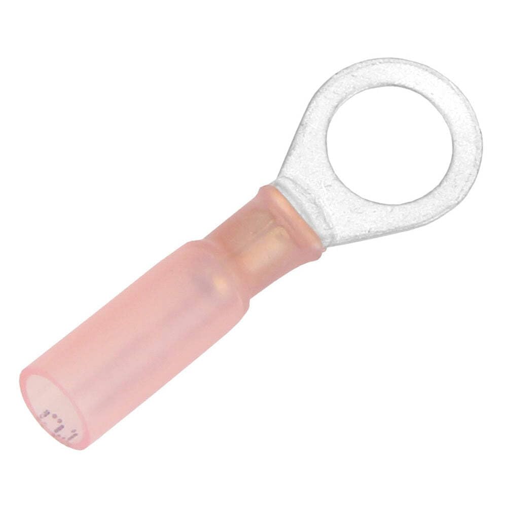PACER TE18-56R-100 Pacer 22-18 AWG Heat Shrink Ring Terminal - 5/16" Stud Size - 100 Pack