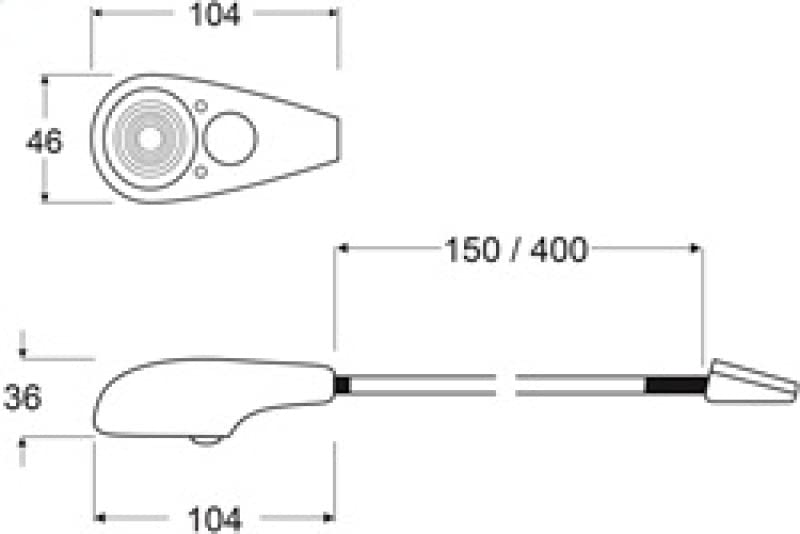 HELLA 343720622 Hella 343720622 LAMP INT Flex SPOTLED BLK WHT/RED 400MM
