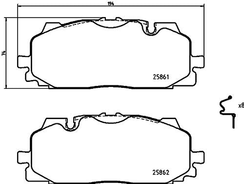 BREMBO P85165 Brembo P85165 Low-Met Front Disc Brake Pad Set AUDI OE# 4K0698151