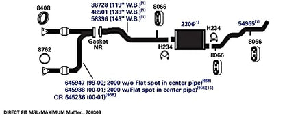 AP EXHAUST 54965 AP Exhaust Products 54965 Exhaust Tail Pipe