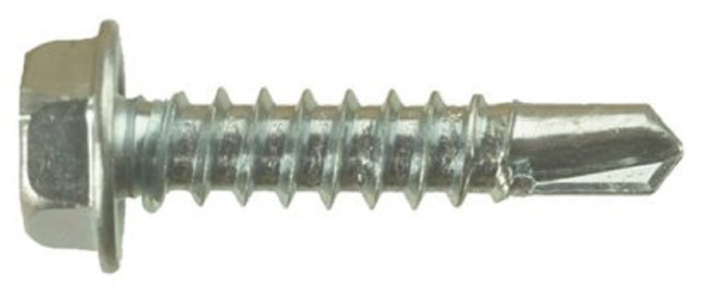 AP PRODUCTS 012-DP100 8 X 1 AP Products 012-DP100 8 X 1 Zinc Plate Self Tapping Unslotted Hex Washer Head - Pack of 100