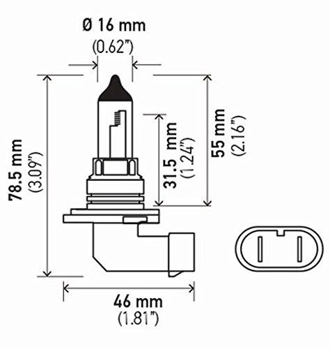 Hella 9006P50 +50 Performance Bulb, 12V, 55W