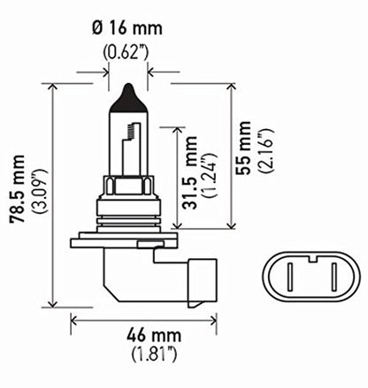 Hella 9006P50 +50 Performance Bulb, 12V, 55W