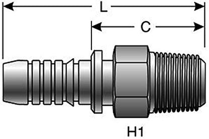 Gates G20100-0808 GlobalSpiral Series Couplings, Male Pipe NPTF