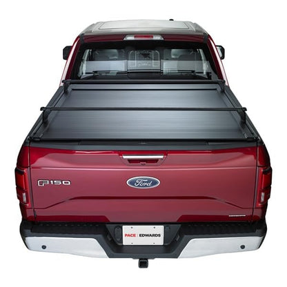 PACE EDWARDS KMN182 Manual Retractable Lockable Using Tailgate Handle Lock Black Matte Aluminum