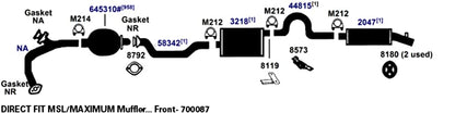 AP EXHAUST 700087 AP Exhaust Products 700087 Exhaust Muffler