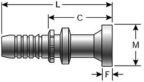 Gates G20350-1216 GlobalSpiral Couplings, Code 62 O-Ring Flange