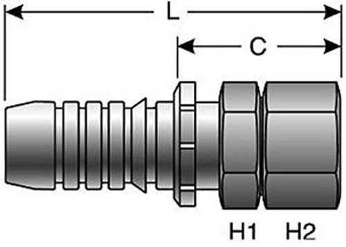 Gates G22170-2424 GlobalSpiral Couplings, Female JIC 37° Flare