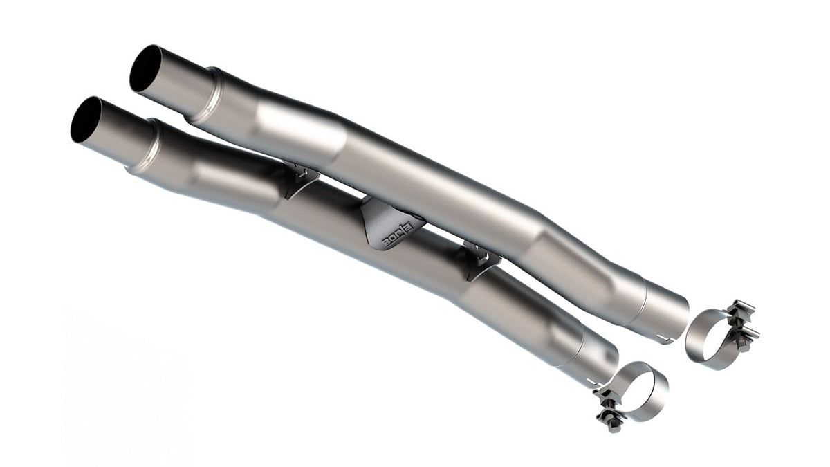 BORLA 60752 Borla 15-23 Ford Mustang GT H-Pipe 2.75in OE Resonator Replacement