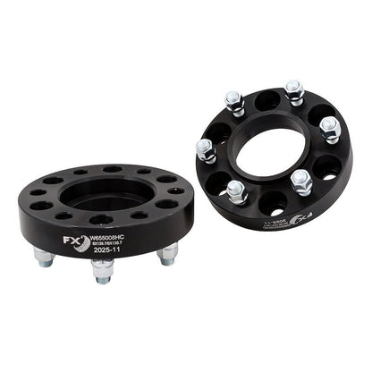 TRAILFX W655008HC Trailfx Wheel Spacer W655008HC, 6 x 5.50 Inch Bolt Pattern, 1.25 Inch Thickness, Wheel Stud Mount, 95 Millimeter Hub Size, Black, Aluminum, Set of 2, 12 Set of Bolts and Nuts, Hub Centric