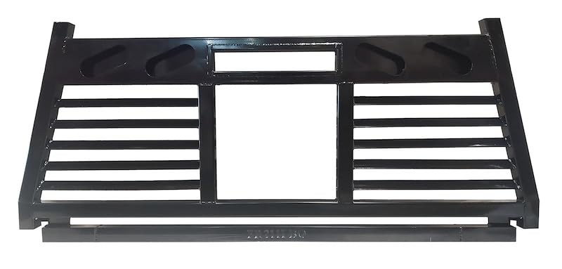 CATTLEMAN CR202L Cattleman HD CR202L Headache Rack Fits Chevrolet/GMC Gloss Black Powder-Coated Steel Can Be Used with Cross Bed Tool Box with Louvers Light Cutouts