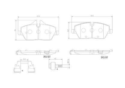 Brembo P06091N Premium Ceramic Front Disc Brake Pad Set BMW
