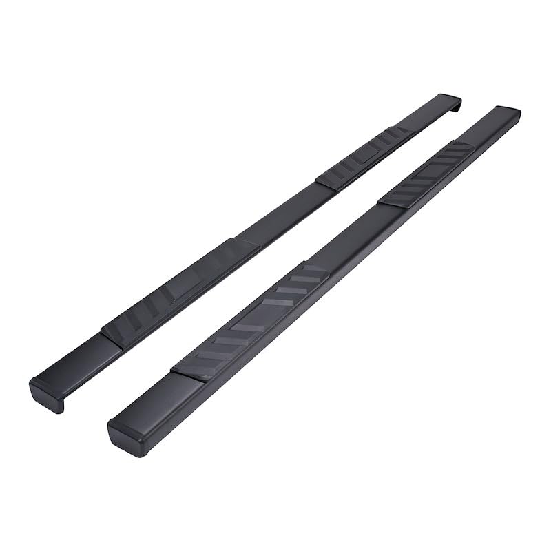 TRAILFX A4001B Trailfx Step Bars Fits 2007-2018 Chevrolet Silverado 1500 4 Inch Trapezoid Straight Side Steps with Step Pads Black Matte Powder-Coated Steel Rocker Panel Mount Slip-Resistant Set of 2 TrailFX A4001B