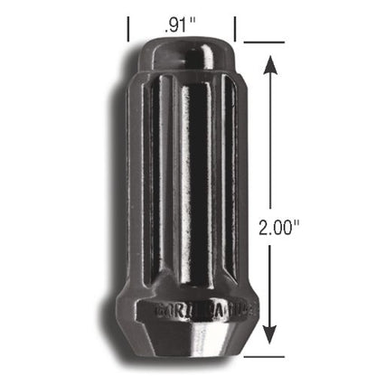 GORILLA 26148BC Gorilla Automotive 26148BC Black Chrome 14mm x 1.5 Duplex Acorn Lug Nut