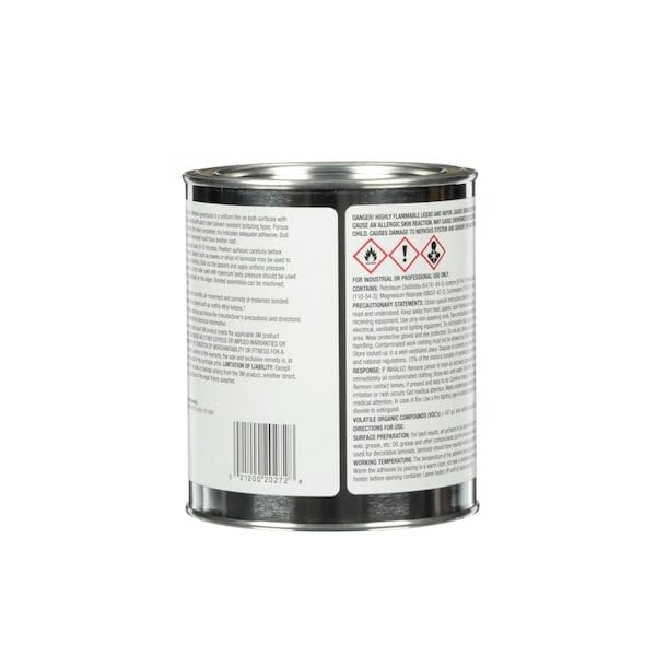 3M 20272 3M Neoprene Contact Adhesive 10, Light Yellow, 1 Quart Can