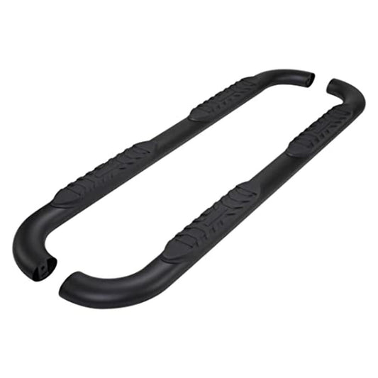 TRAILFX A1017B Trailfx Side Step Bars Fits 2020-2025 Jeep Gladiator JT 4" Oval Bent Nerf Bars with Step Pads Black Matte Powder-Coated Steel Rocker Panel Mount Slip-Resistant, Set of 2 TrailFX A1017B