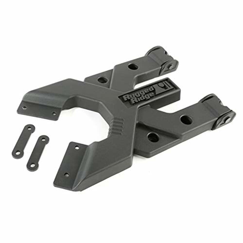 RUGGED RIDGE 11546.51 Rugged Ridge HD Tire Carrier – Black, Hinge Casting, Heavy Duty – 11546.51 – Fits 2007-2018 Jeep Wrangler JK