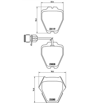 BREMBO P85054 Brembo P85054 Low-Met Front Disc Brake Pad Set AUDI OE# 4D0698151P