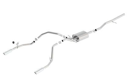 BORLA 140539 BORLA 140539 Cat-Back System for 2014-2018 Chevrolet Silverado 1500/ GMC Sierra 1500/2019 Silverado 1500 LD ONLY/Sierra 1500 LD ONLY 5.3L V8 AT/ MT2 & 4 Wheel Drive Crew Cab Std.Bed (6' 7") 153" WB.