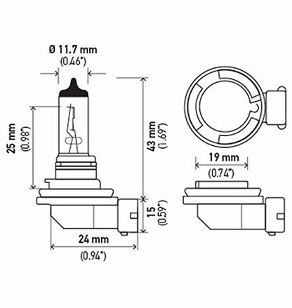 Hella H11P50 +50 Performance Bulb, 12V, 55W