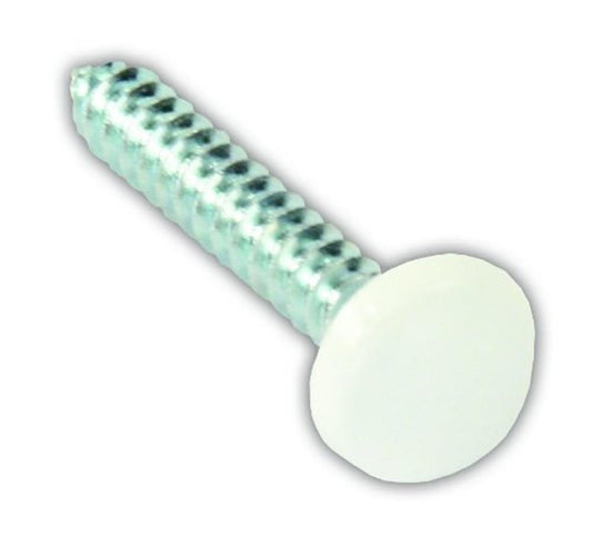 JR PRODUCTS 20415 JR Products 20415 Kappet Screws with Covers, Pack of 14 - White