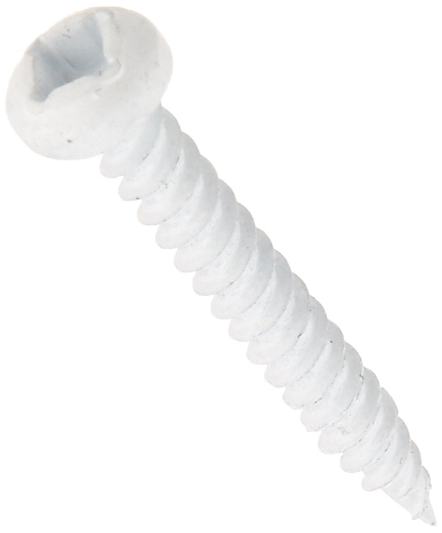 AP PRODUCTS 012-PSQ500W 8X1-1/4 AP Products 012-PSQ500 W 8 X 1-1/4 White Pan Head Square Recess Screw - Pack of 500