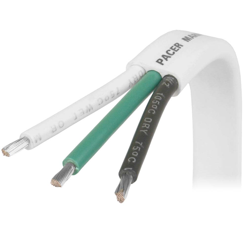 PACER W8/3-100 Pacer 8/3 AWG Triplex Cable - Black/Green/White - 100'