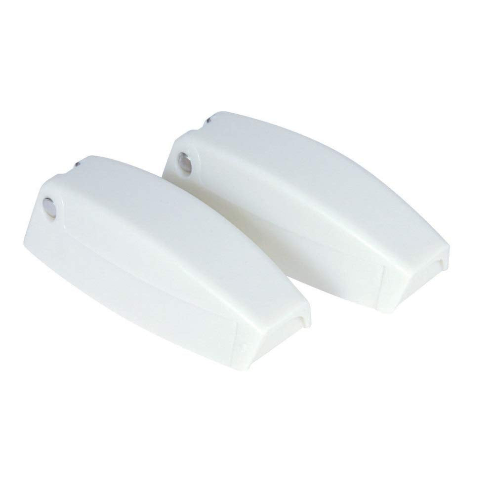 CAMCO 44173 Camco RV Baggage Door Catch -Holds RV Baggage Compartments and Doors Open, Durable Material and Simple Installation- Polar White (2 Pack)(44173)