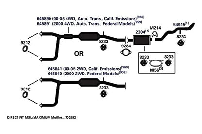 AP EXHAUST 54915 AP Exhaust Products 54915 Exhaust Tail Pipe