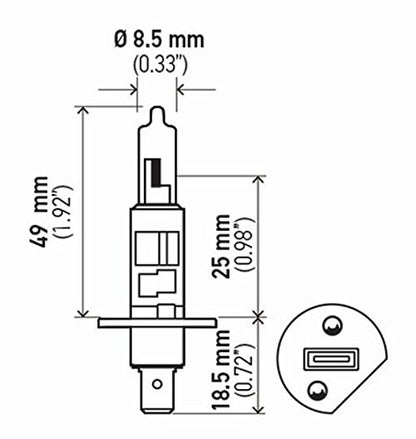 Hella H1LL Long Life Bulb, 12V, 55W