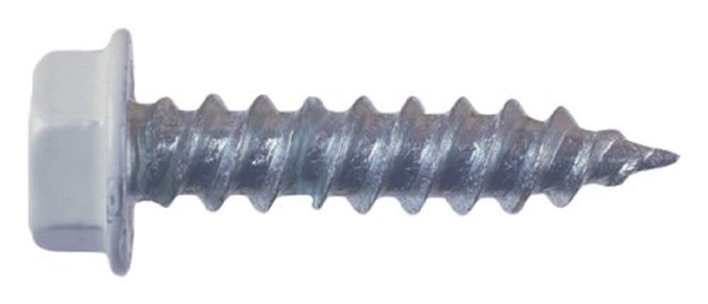 AP PRODUCTS 012-TR50W 8 X 1-1/4 AP Products 012-TR50 W 8 X 1-1/4 White Hex Washer Head Screw - Pack of 50
