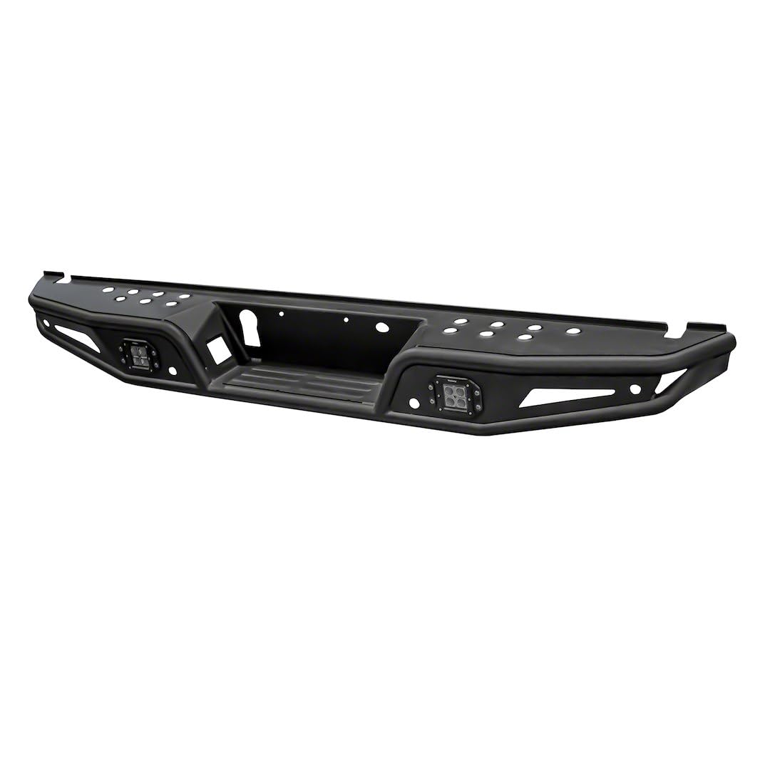 TRAILFX RPRB001TI TrailFX Rear Bumper Fits 2016-2023 Toyota Tacoma Matte Black Powder Coated Steel, One-Piece Design,OE Sensor Compatible, Hitch Compatible Bolt-On Bumper TrailFX RPRB001TI