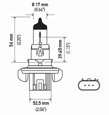 Hella H13P50 +50 Performance Bulb, 12V, 60/55W