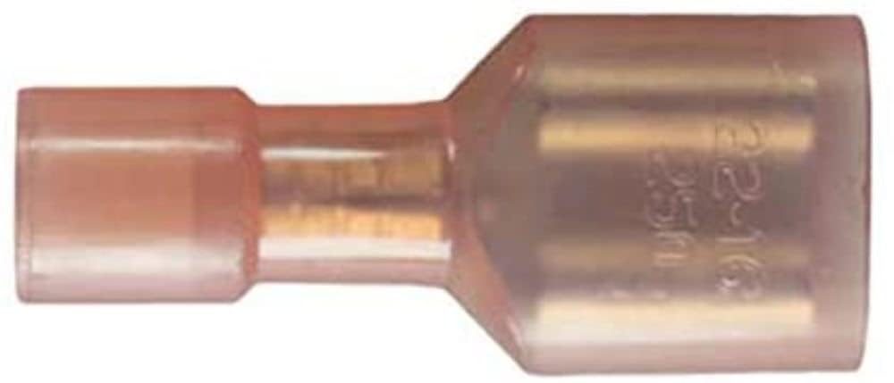 WIRTHCO 80875 WirthCo 80875 Nylon Fully Insulated Female Quick Disconnect Terminal, 22-18 AWG, .250 Inch Tab, 5 Pack