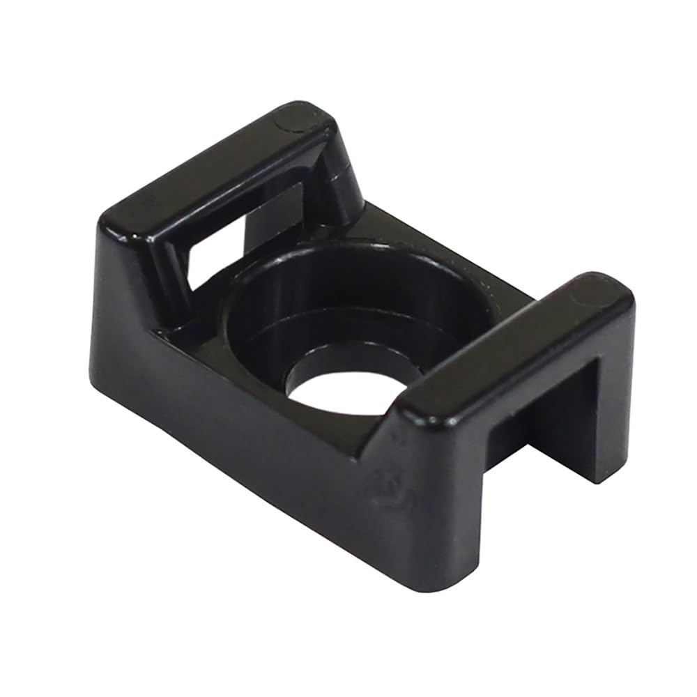 PACER CTM2S8BK-100 Pacer Screw Down Cable TIE Mount - NO 8 Screw Mount Method - Black - 100 Pack