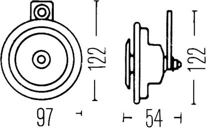 Hella 002952861 AIR HORN 66 W 12 V