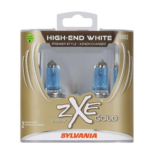 SYLVANIA 30738 SYLVANIA 9003 SilverStar zXe Gold Halogen Headlight Bulb, 2 Pack