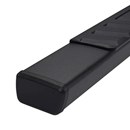 TRAILFX A4001B Trailfx Step Bars Fits 2007-2018 Chevrolet Silverado 1500 4 Inch Trapezoid Straight Side Steps with Step Pads Black Matte Powder-Coated Steel Rocker Panel Mount Slip-Resistant Set of 2 TrailFX A4001B