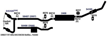 AP EXHAUST 58487 AP Exhaust Products 58487 Exhaust Pipe