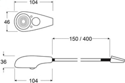 HELLA 343720522 Hella 343720522 Lamp Int Flex Spotled Blk Wht/Red 150Mm