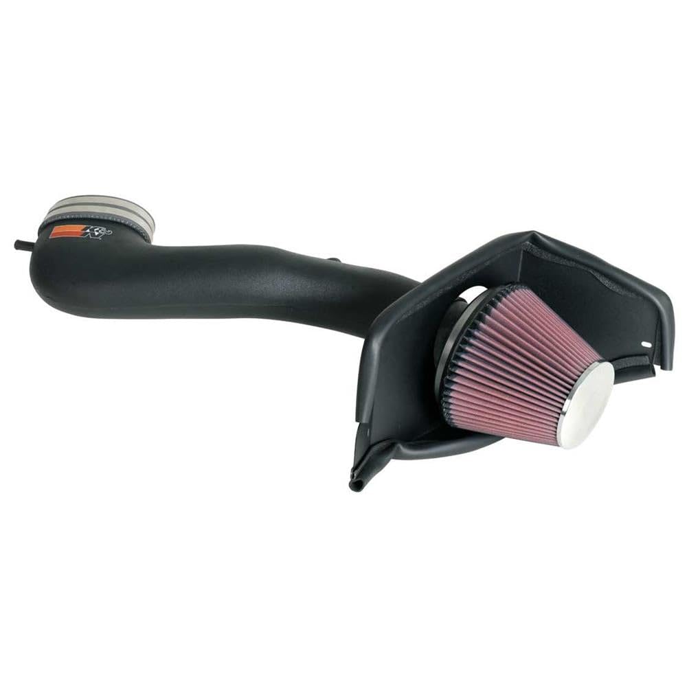 K&N FILTER 63-2565 K&N Cold Air Intake System: High-Flow Air-Filter, Increase Performance & Horsepower: Compatible with 2007-2009 FORD Mustang GT, 63-2565