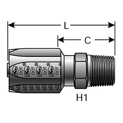 Gates G34100-0806 HYDRAULIC COUPLING-FIELD ATTACHABLE