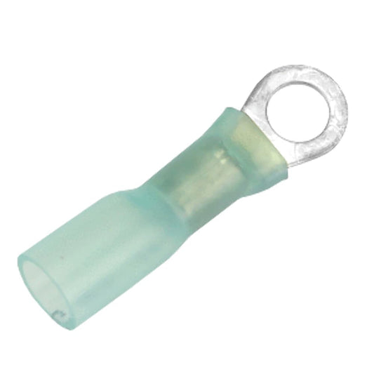 PACER TE14-10R-100 Pacer 16-14 AWG Heat Shrink Ring Terminal - #10 Stud Size - 100 Pack