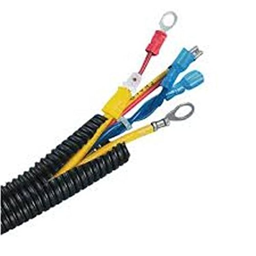 WIRTHCO 27031 American Terminal 27031 Black Split-Loom Cable Tubing, 100' (.38")