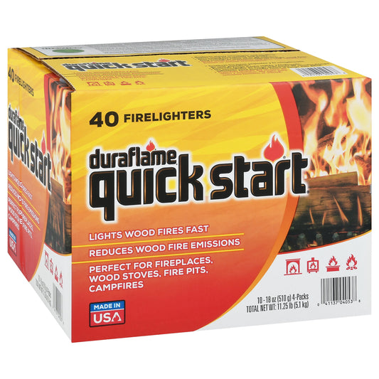 Duraflame Duraflame Quick Start Firelighters, 40 Count (10 Packs of 4)