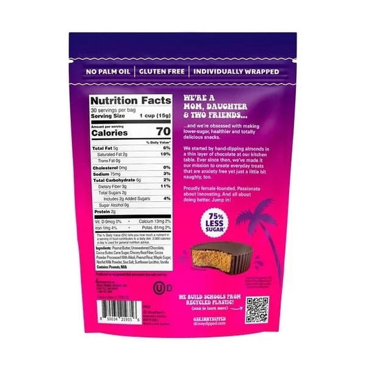 SkinnyDipped SkinnyDipped Dark Chocolate Peanut Butter Cups, 30 Count